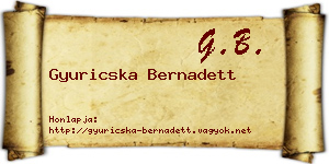 Gyuricska Bernadett névjegykártya