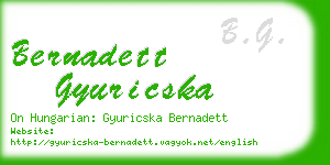 bernadett gyuricska business card